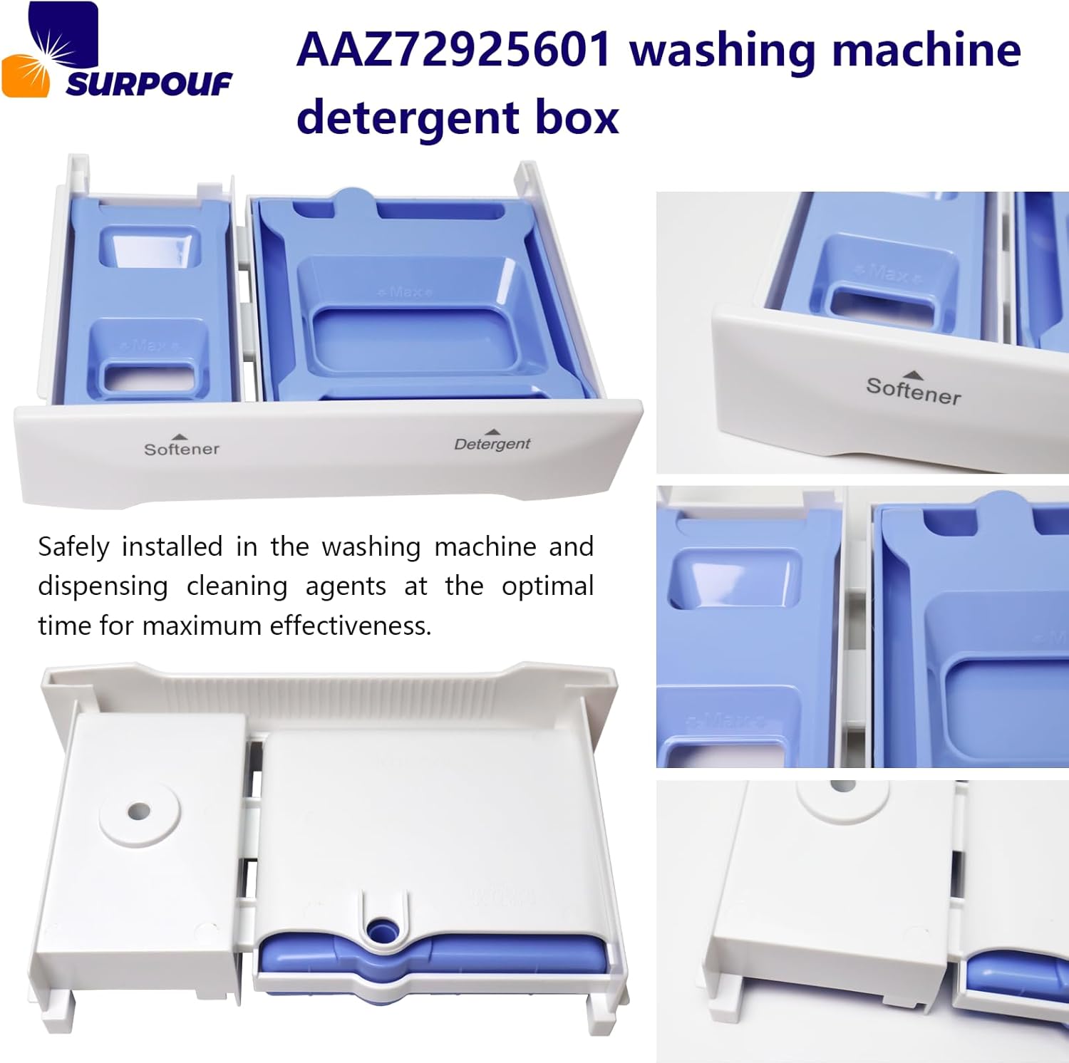 AAZ72925601 Washing Machine Dispenser Detergent Box Fits for LG AP5217542 EAP3530587 PS3530587 2652392 image 5 of 6 B0DFBFTQ2V