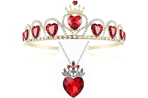 Evie Red Heart Tiara and Necklace Descendants