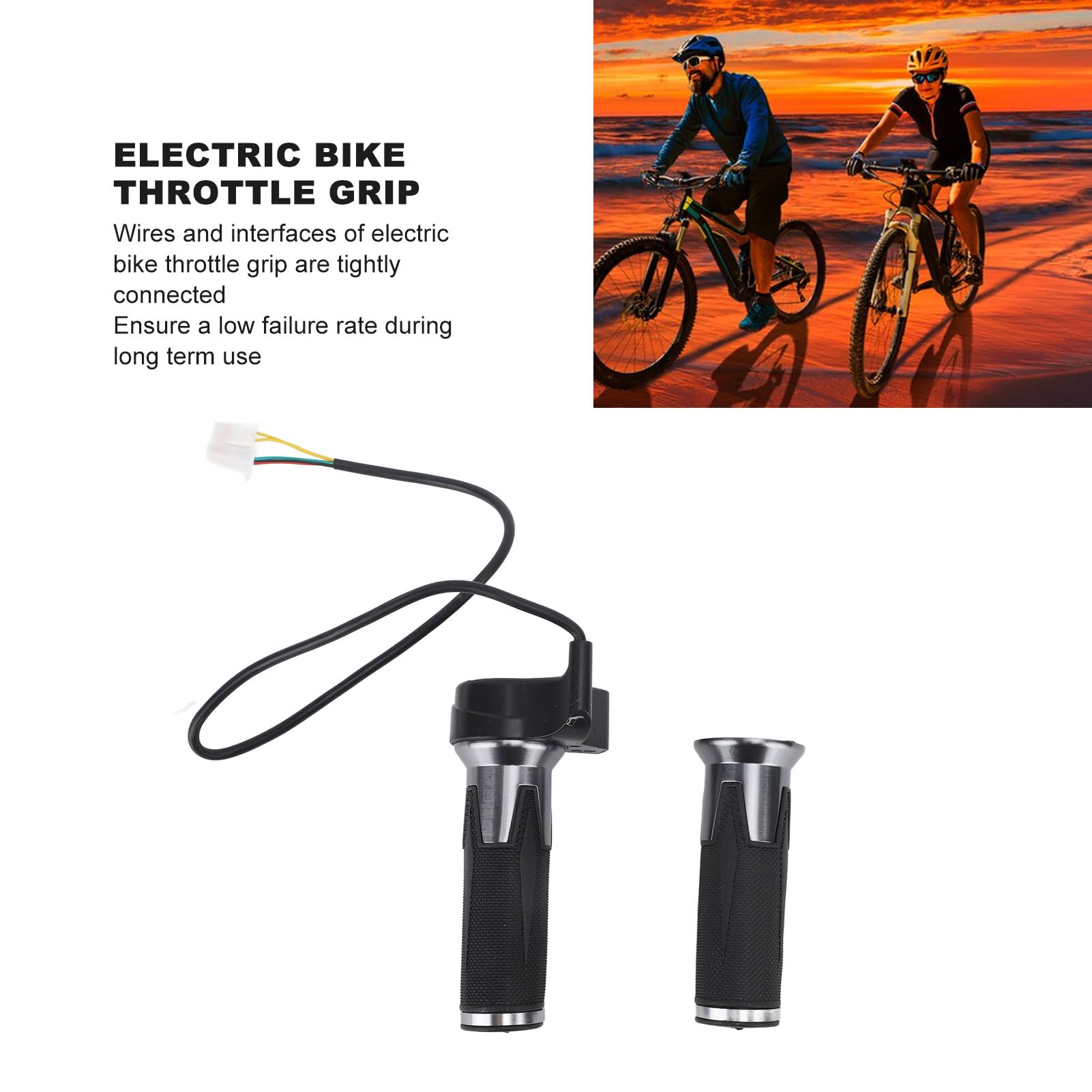 Throttle Grip Universal Motorcycle Accelerator Electric Scooter Twist Speed Throttle Grip With 3 Wires Black I3911873704