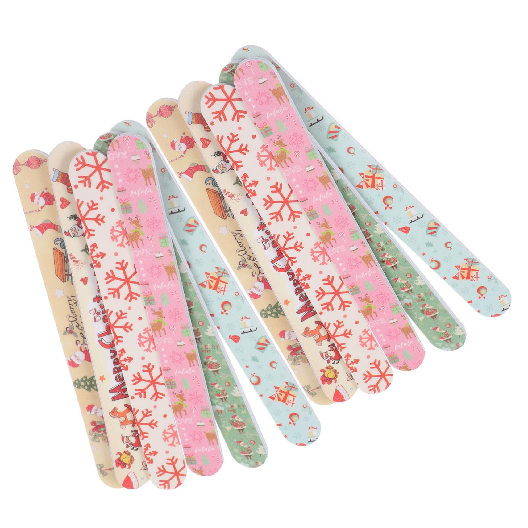 Set di 5 Lime per Unghie a Tema Natalizio Strumenti per Manicure per Unghie Pezzi * 5