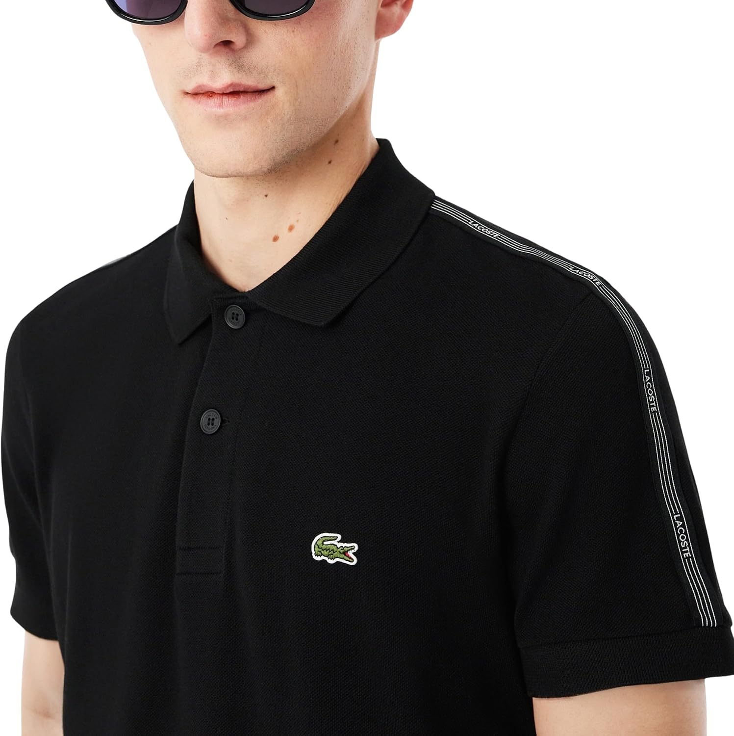 Lacoste Men's Regular Fit Logo Stripe Polo Shirt