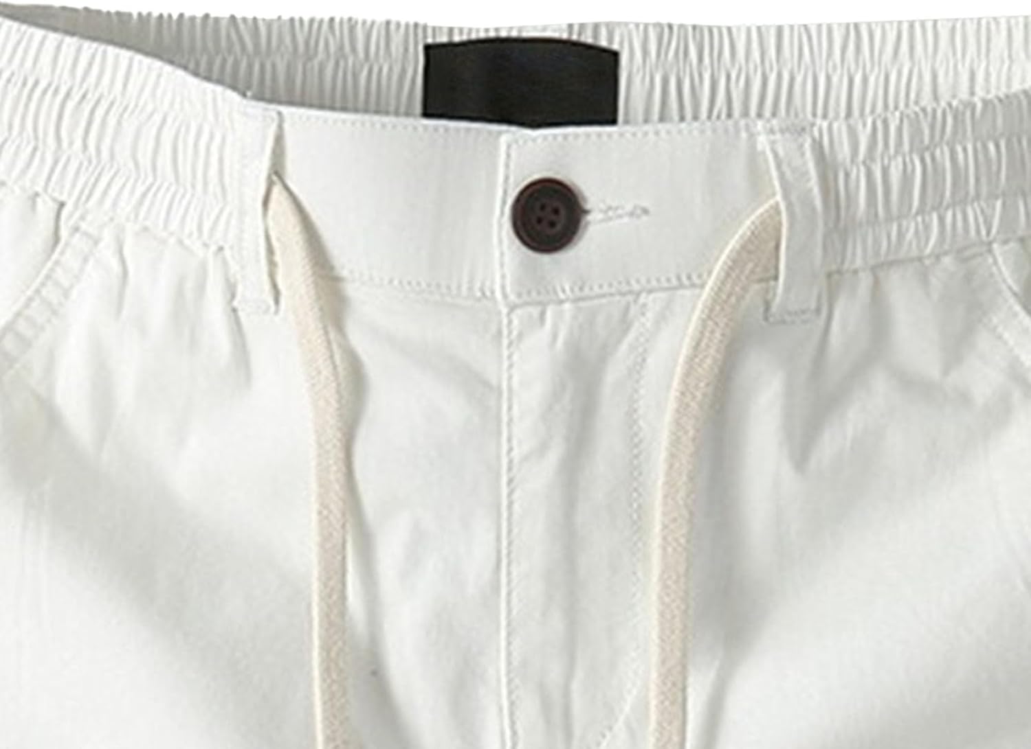Men's Cargo Drawstring Knee Length Elastic Waist Multi Pocket Short Casual Cotton Work Athletic Shorts