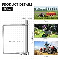 Vista 2 de Kenning 30 pasadores de acoplador cuadrados para remolque, 1/4 pulgadas x 2-3/4 pulgadas, eje de bloqueo de toma de fuerza, pasador de seguridad