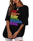 LGBT Awareness T Shirt Rainbow Flag Human Rights Womens Shirts Pride Shirt LGBTQ Equality Rights Tee Tops