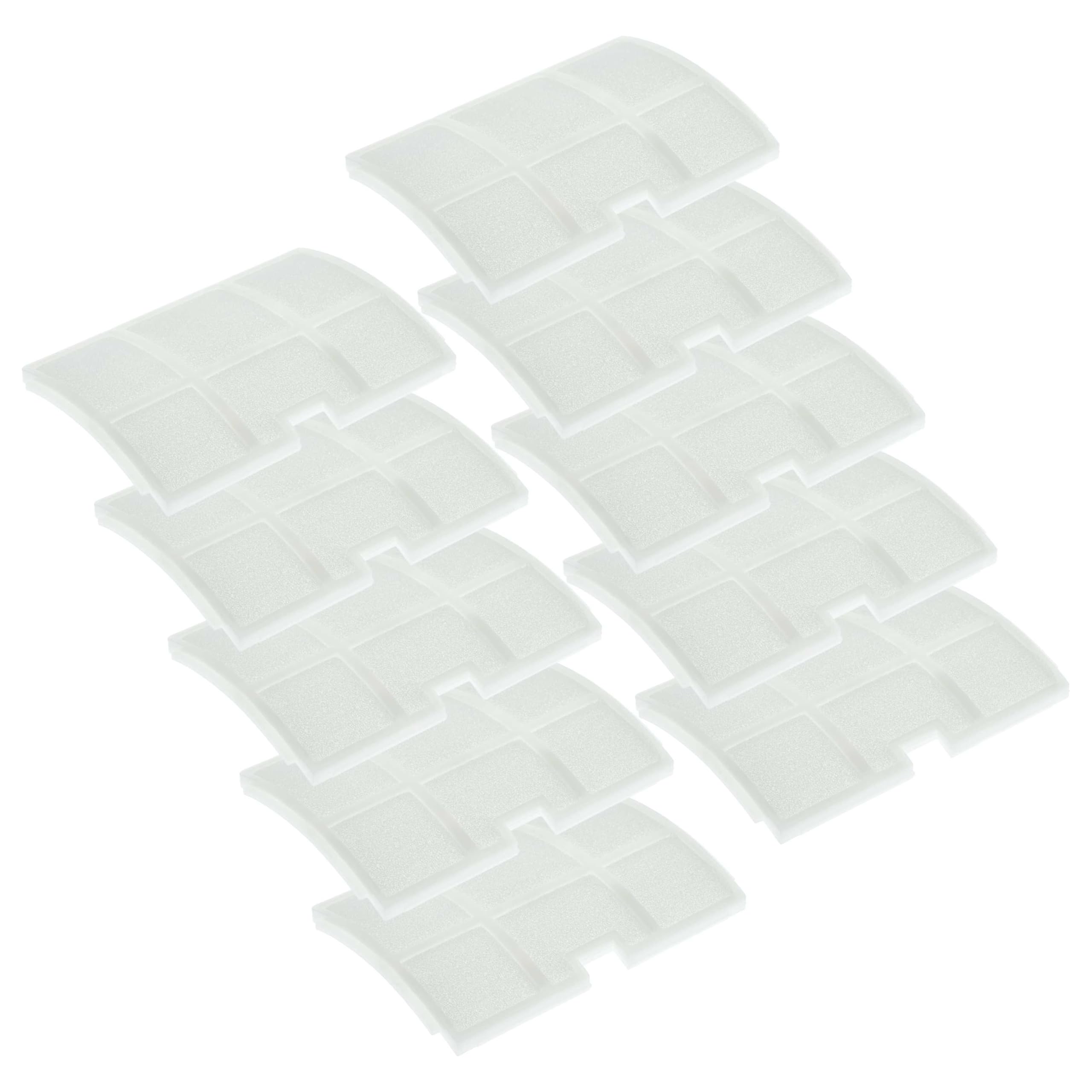 vhbw 10x Filtro reemplaza Sebo 5143 para aspiradora - Filtro de aire de salida, blanco