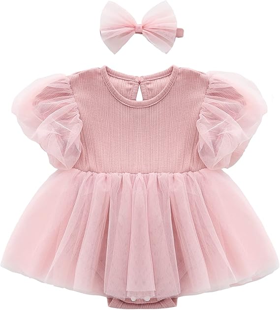 Amazon Co Jp Houseyuan ベビー服 女の子 ベビードレス フォーマル セレモニードレス ワンピース レース 長袖 新生児 結婚式 誕生日 お祝い お宮参り 3点セット 服 ファッション小物