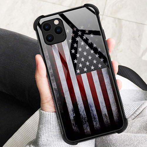 Miniatura 3 de Funda compatible con iPhone 13 Pro Max, funda de bandera antigua para iPhone 13 Pro Max para niños y hombres, diseño de patrón a prueba de golpes,