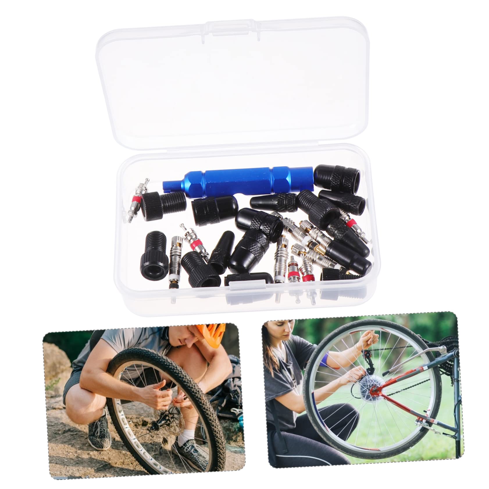 UPKOCH Ventiladapter Auto Ventilkernwerkzeug Ändern Luft Entfernung reifenventil Adapter Fahrradventil Adapter Set Fahrrad Reparatur Werkzeug Radstamm Aluminiumlegierung Black