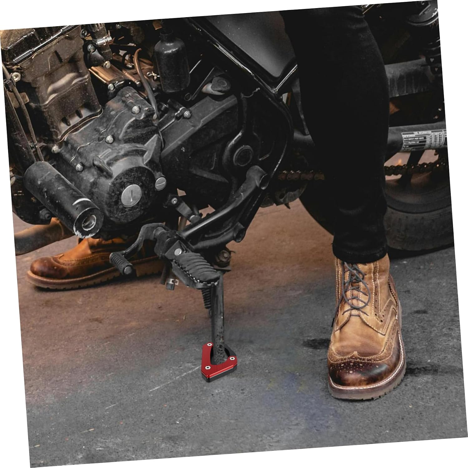 Motorcycle Kickstand Pad Compatible Durable Side Stand Extension for Added Stability Lightweight and Portable Kickstand Foot Plate