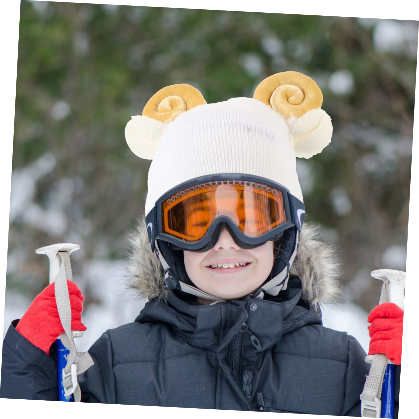 Abaodam 2 Pièces Housse de Casque Ski Mignon Patinage Housse pour Casque Protecteur de de Fil Fournitures de Sports de Neige Couverture de de Dessin animé