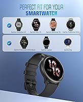 Vista 2 de MoKo 18MM Watch Band Compatible with Garmin Forerunner 265S/255S/255S Music/Vivoactive 4S/Vivomove 3S/Venu 3S/Venu 2S/Active S/Move 3S Smartwatch