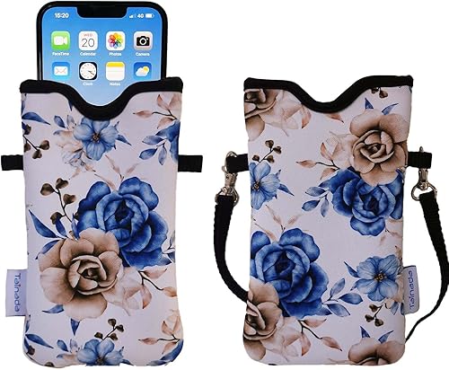 Miniatura 39 de Tainada Funda Bolsa Estuche de Neopreno para Teléfono para Hombres y Mujeres con Correa Cruzada/Cordón para el Cuello para iPhone 17/16/15 Pro Max