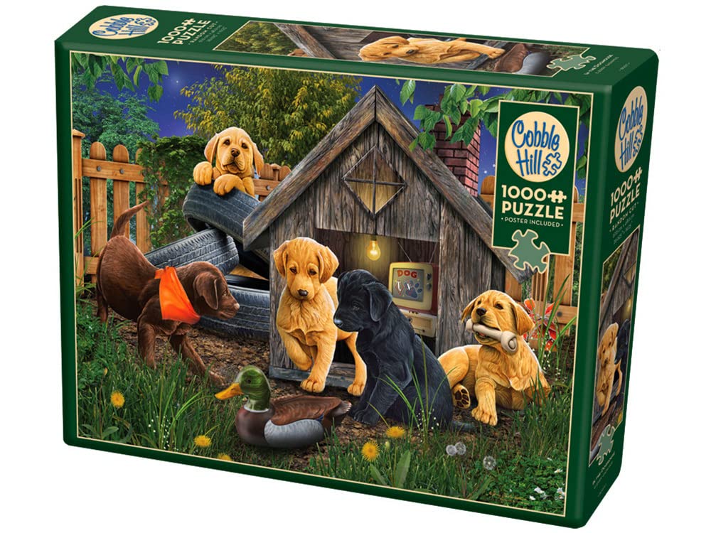 Cobble Hill 1000 Piece Puzzle - In The Doghouse - Sample Poster Included