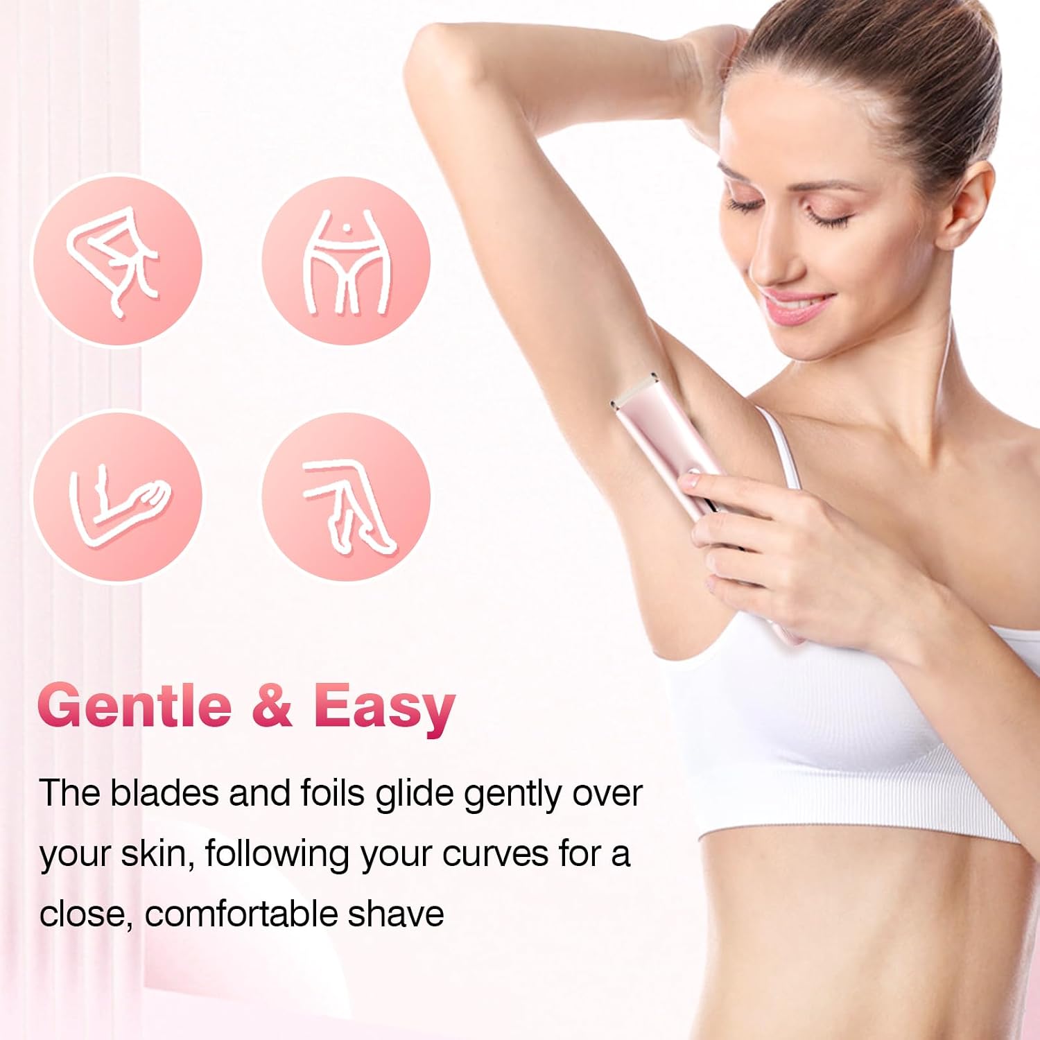3 in 1 Electric Shaver for Women, 2025 New Rechargeable Electric Shaver and Accessories, Wet and Dry Use Body Trimmer for Home