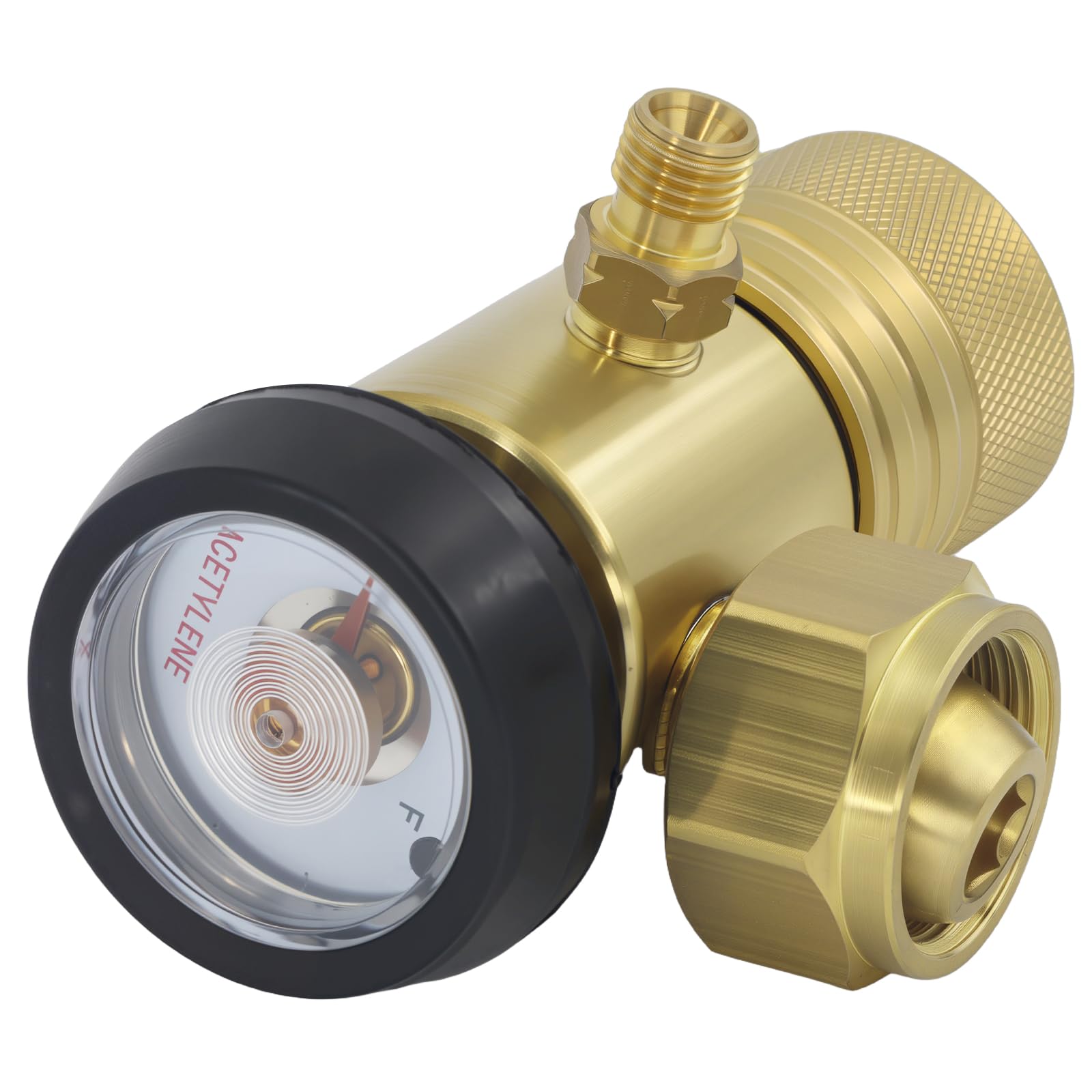 AWLOLWA AR-B CGA520 B Tank Acetylene Regulator, Matching Turbo Style Acetylene Kit, Air Acetylene