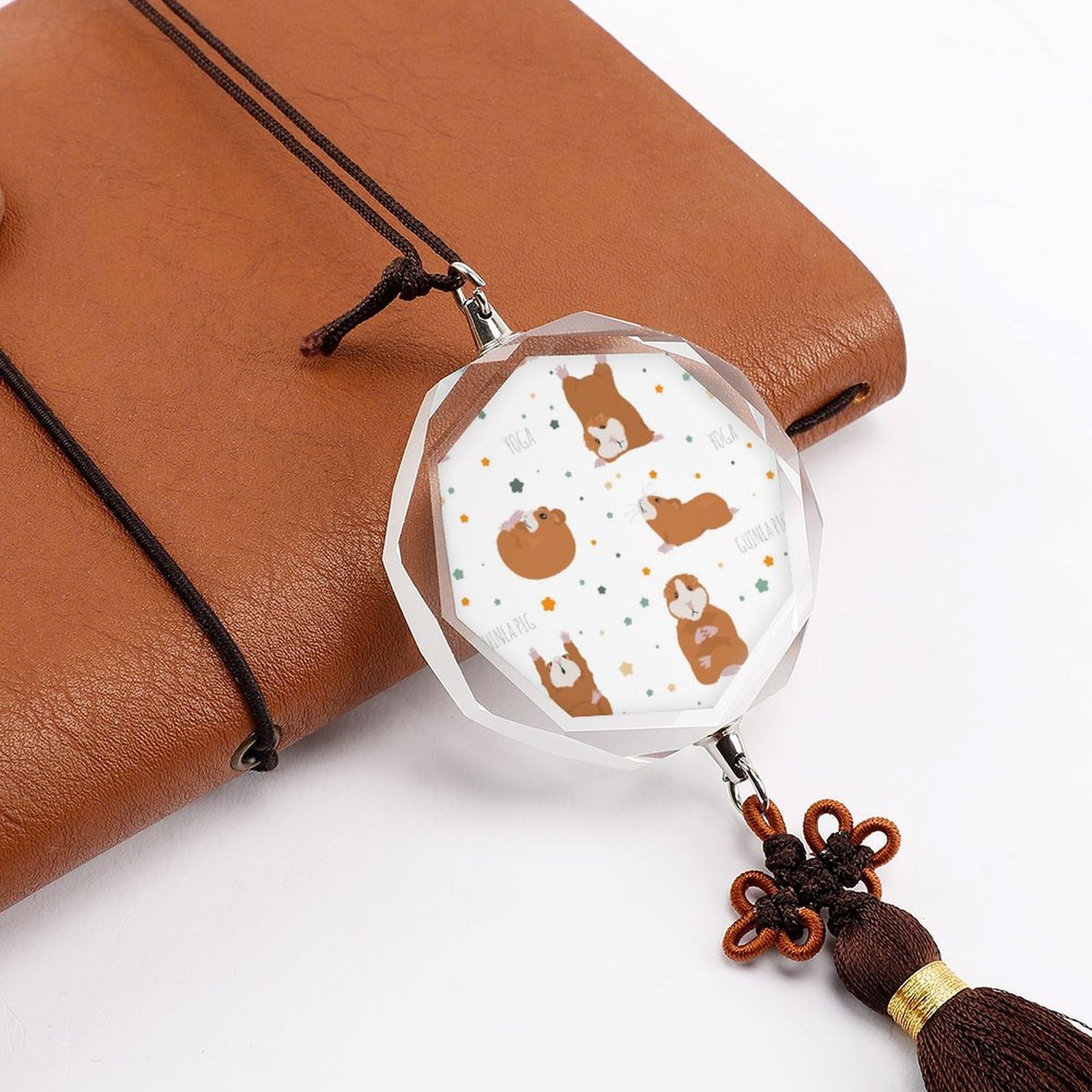 Niedlicher Meerschweinchen Rückspiegel-Anhänger - Lustiger Auto-Deko Anhänger In Silber