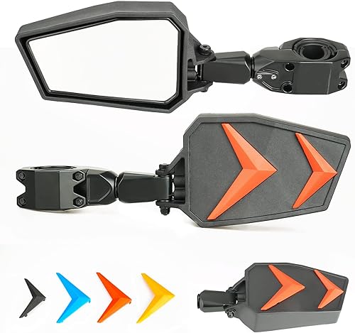 Todo el kit de espejo retrovisor lateral UTV se adapta a barra rodante de 1.75 a 2 pulgadas, espejos retrovisores compatibles con Arctic Wildcats,