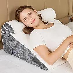 Conjunto de travesseiro ajustável de 3 peças para pós-cirurgia, suporte ortopédico de espuma ortopédica 10 em 1 para refluxo ácido, sono, ronco, alívio de dores nas costas e nas pernas