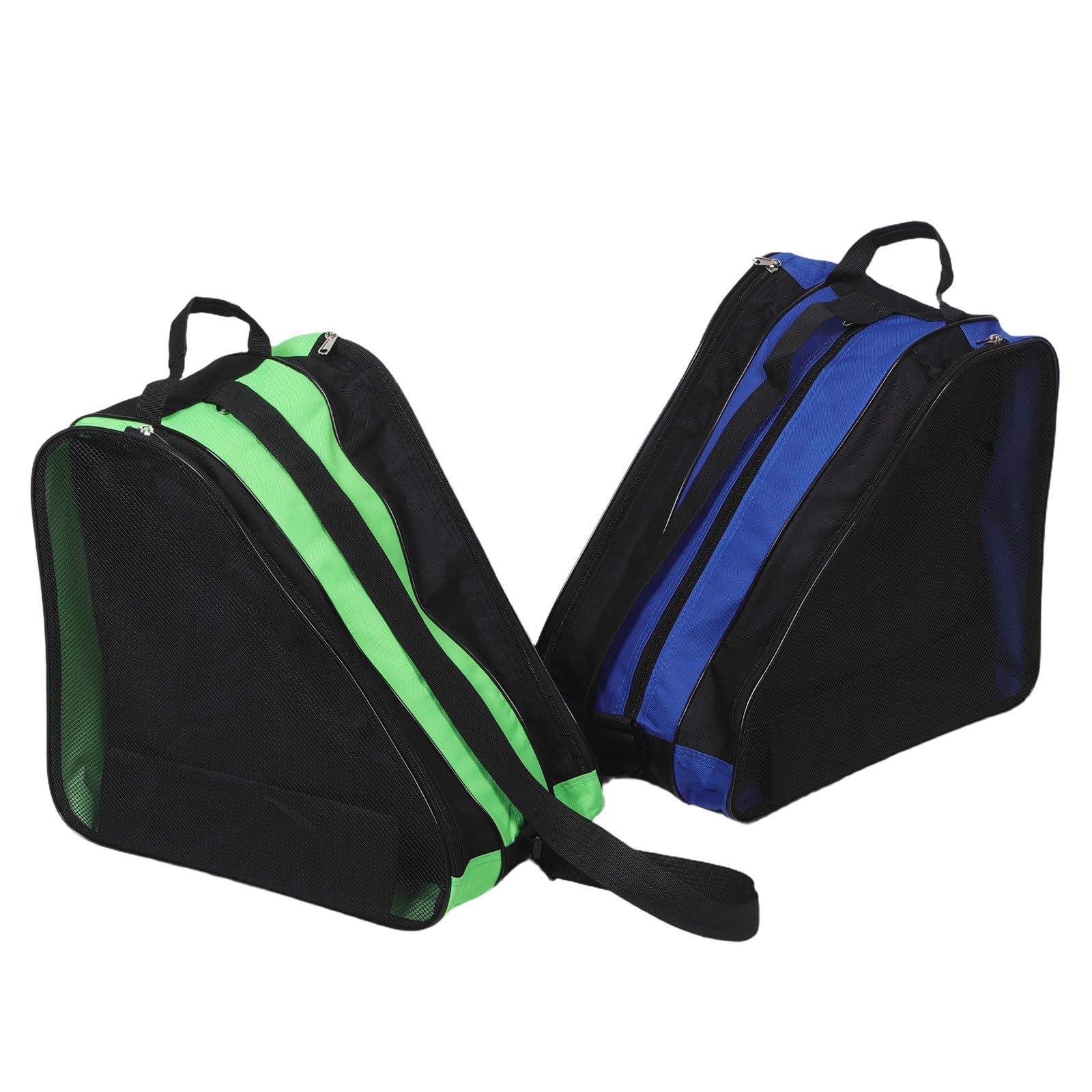 Luxshiny 2 Piezas Bolsa para Patines con Ruedas de Tela Oxford, Compartimentos Organizados y Correa Ajustable para Almacenamiento Espacioso en Patinaje al Aire Libre