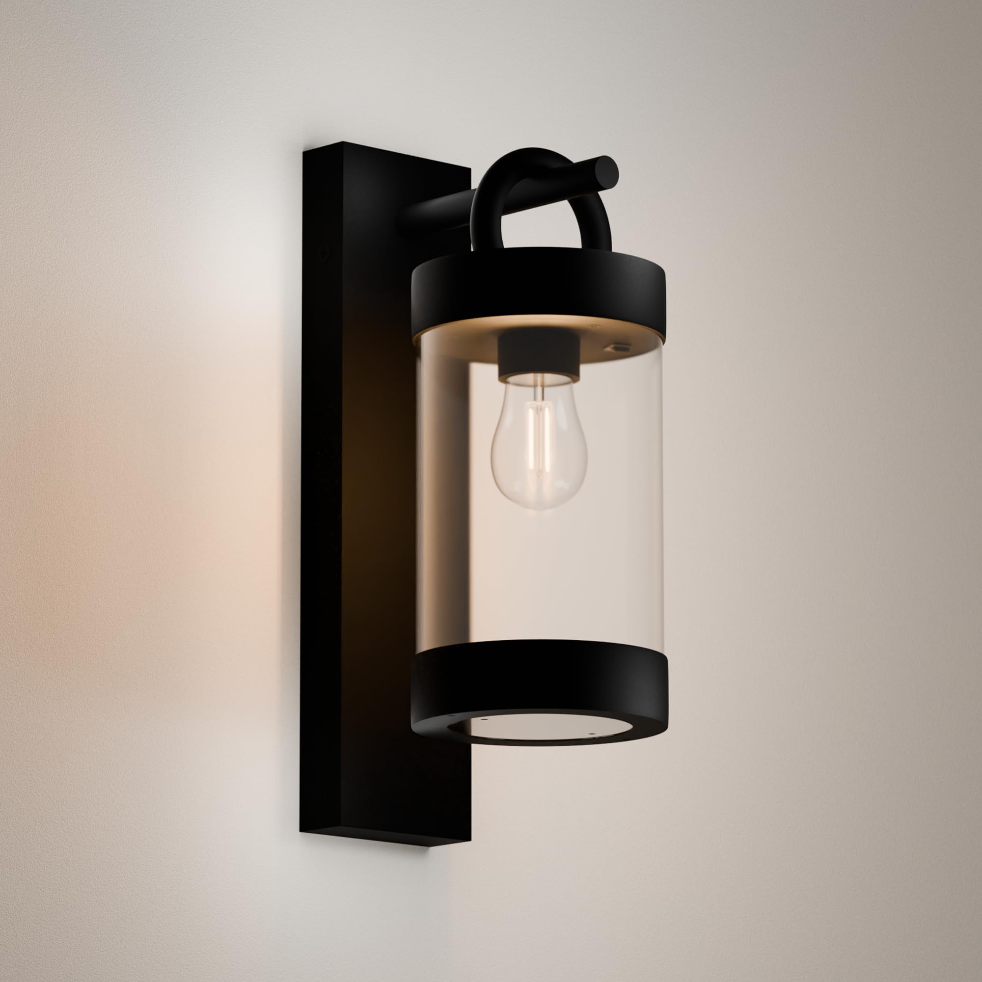 HELCEKOU Wall Light Outdoor Lantern with Dusk to Dawn Sensor E26 Bulb (Not Include) Mount Hang Lamp Sconce Lighting Photocell Lights for Porch Front Door Garden IP44 Waterproof Max 28W
