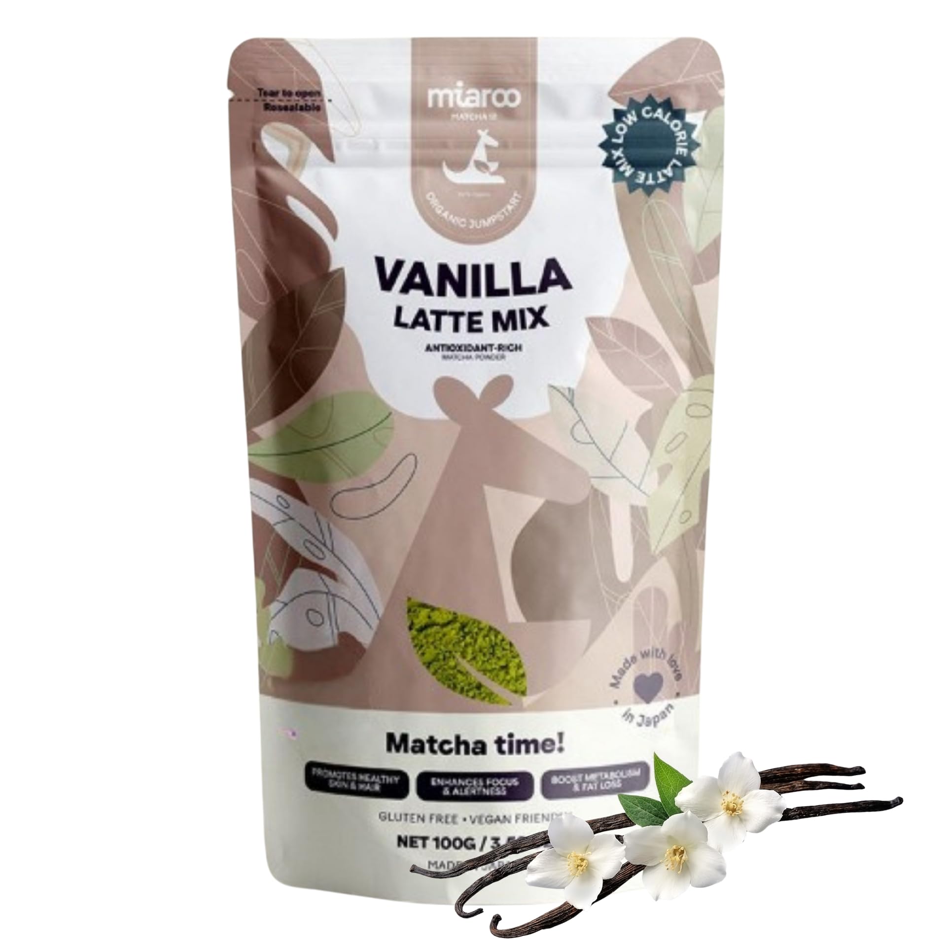Amazon.com: Miaroo Vanilla Matcha Latte Powder 100g | Sweetened
