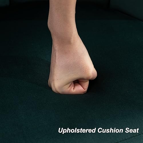 Miniatura 5 de ZHENGHAO Juego de 2 taburetes de bar dorados de 26 pulgadas, de terciopelo con respaldo tapizado, modernos taburetes de bar para desayunocomedorsala