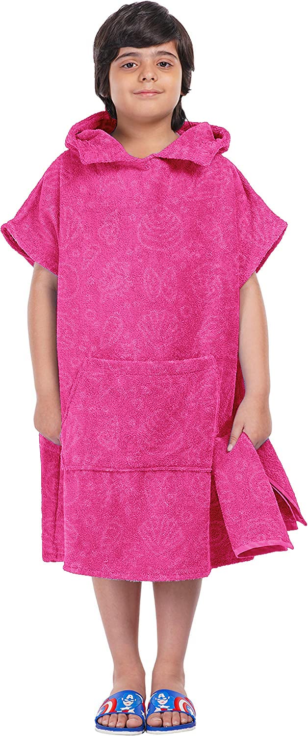 ALLEN & MATE 100% Cotton Kids Changing Robe Surf Poncho, Safety Certified Oversized Hooded Wearable Towel for Boys & Girls