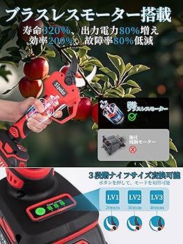 Amazon | 【大開口・40mm切断径】電動ハサミ 電動剪定バサミ Amazon | 【大開口・40mm切断径】電動ハサミ 電動剪定バサミ