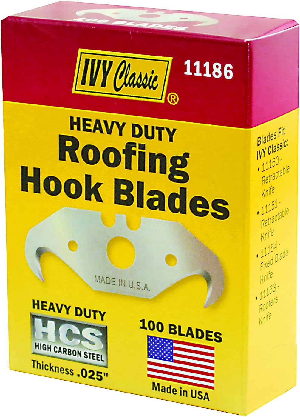IVY Classic 11186 Heavy Duty Roofing Hook Blades, 100-Pack