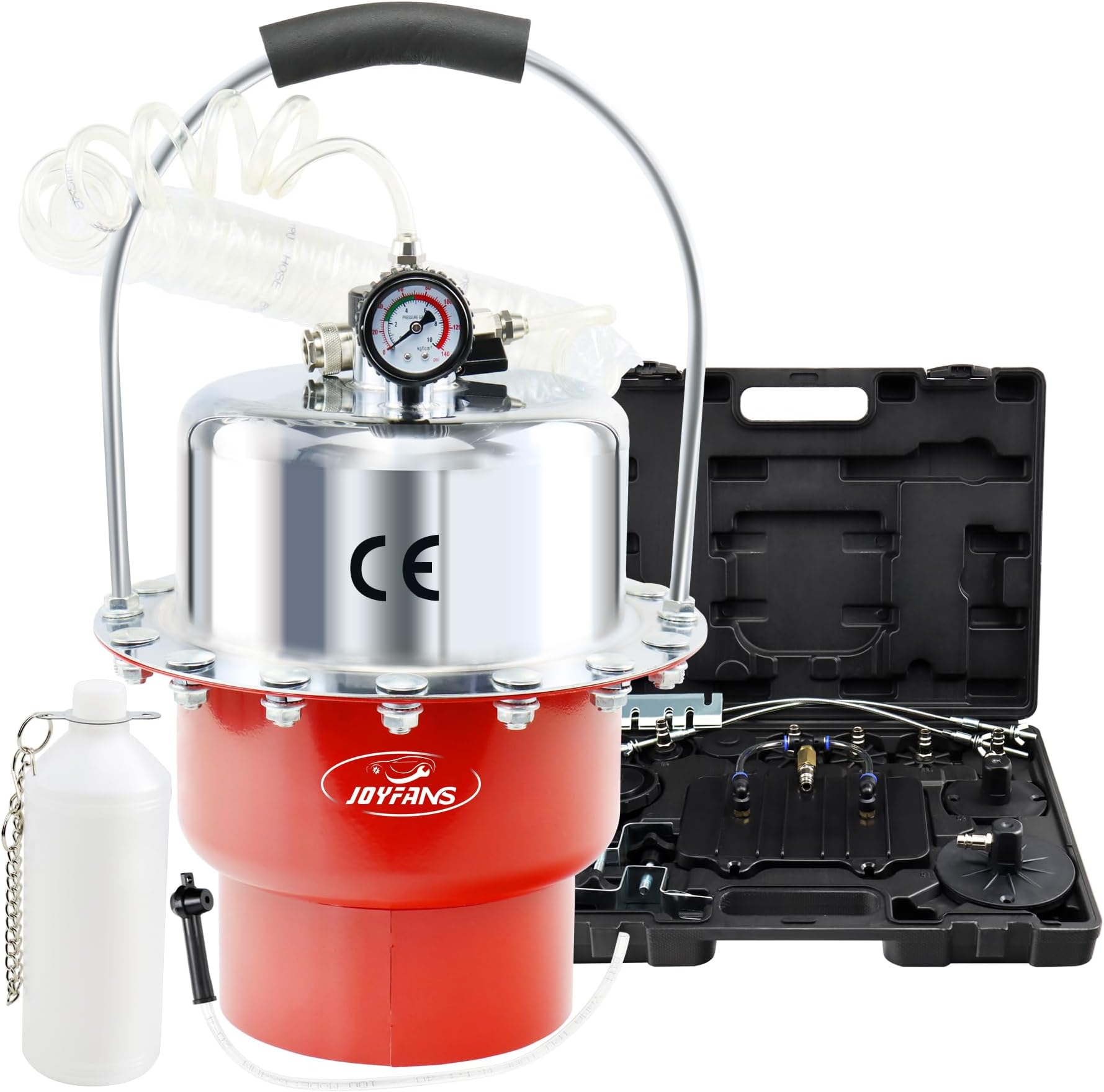 Joyfans Brake Bleeder Kit Portable Air Pressure Pneumatic Brake Bleed ...