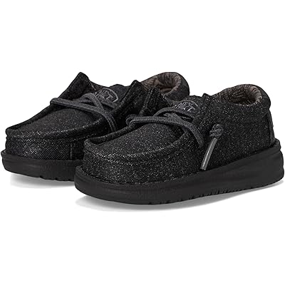 Мужские кроссовки Hey Dude Kids Wally Basic (Toddler) black basic