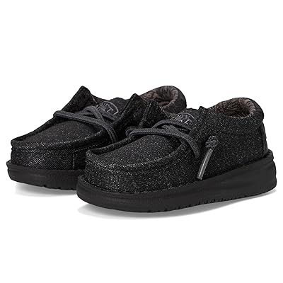 Hey Dude Kids Wally Basic (Toddler) Boys Shoes Black Basic