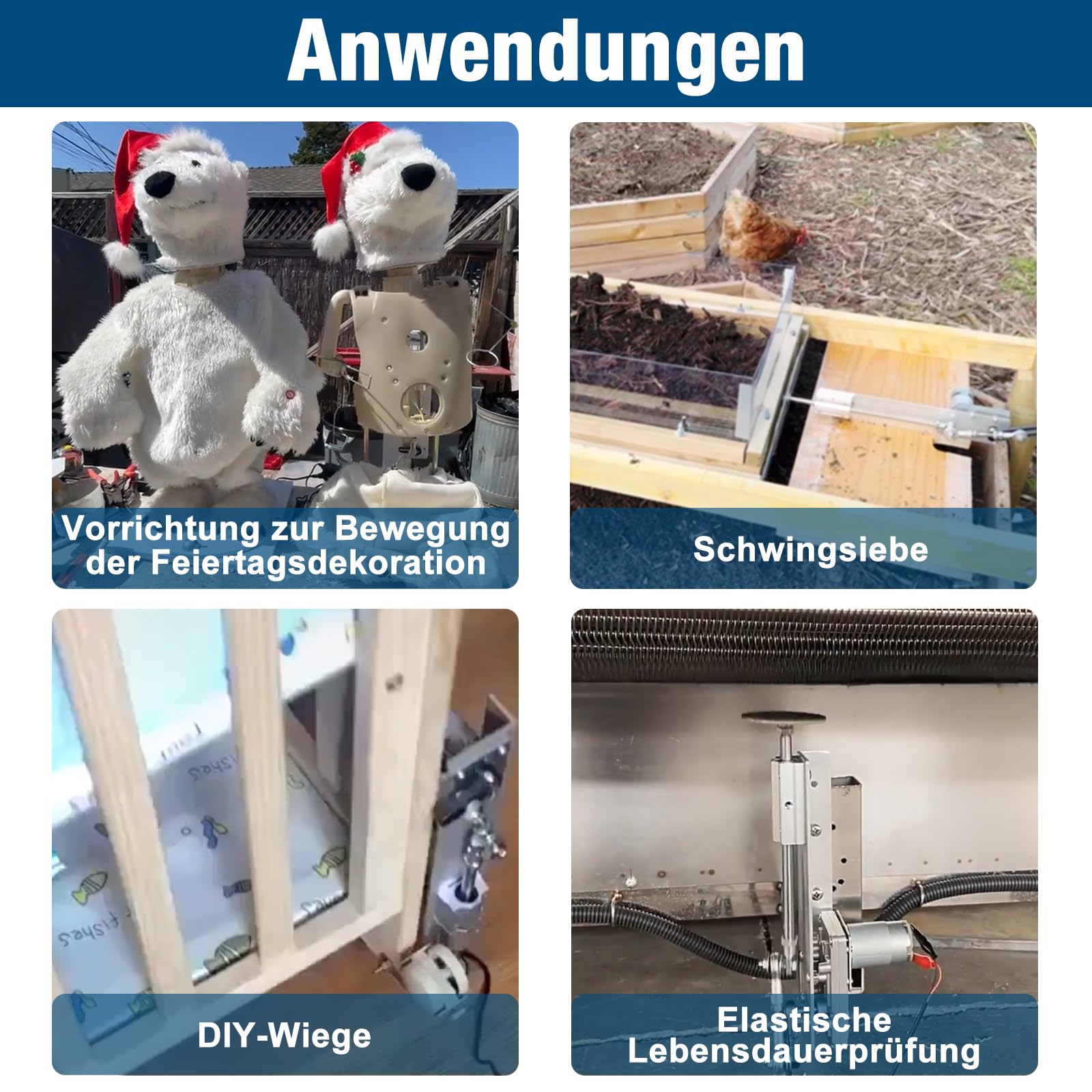 Linear Actuator Hubkolbenmotor DC24V 30-150mm 120rpm Maximaler Schub 18kg für DIY Design Mit Fernbedienung und Drehzahlregler
