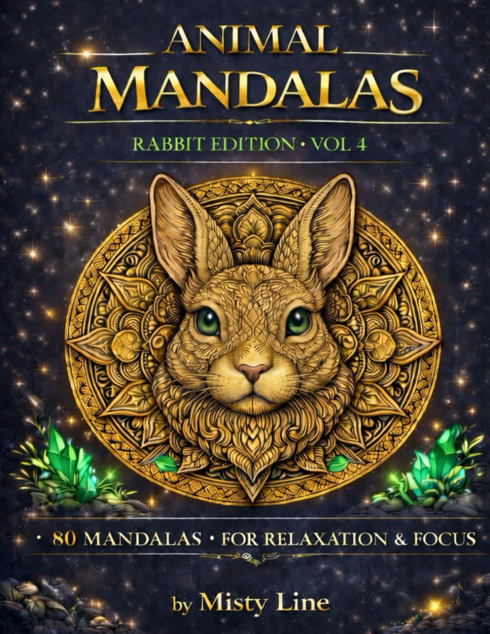 Animal Mandalas – Rabbits Edition, Volume 4: 80 Abstract Rabbit-Inspired Mandalas for Calm, Balance & Relaxation