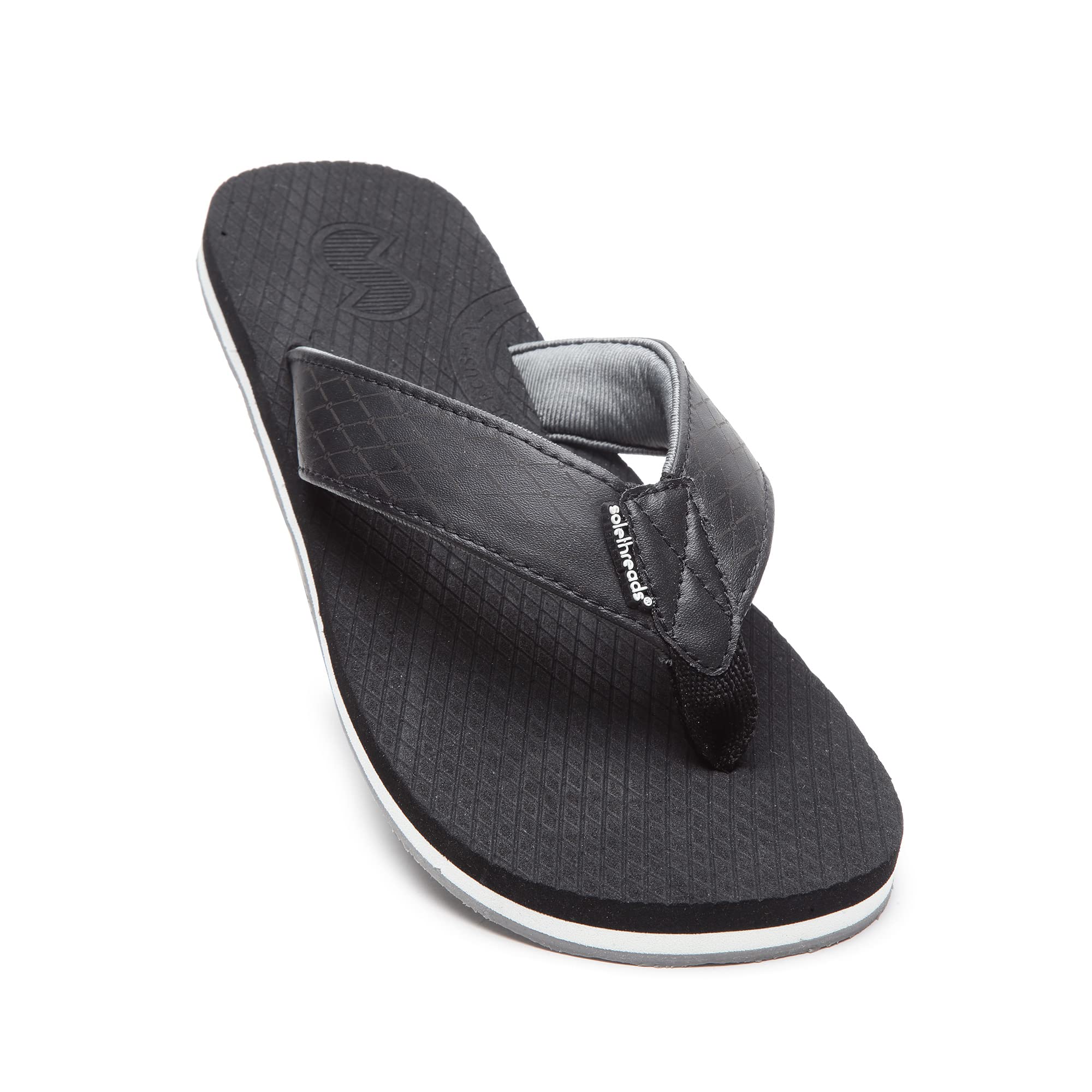SOLETHREADSEXTRA COMFORT | Super Soft | Comfort | Cushion | Bounce Back | Durable | Embosed footbed | Outdoor | Flip Flops for Men