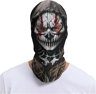 Balaclava 페이스 마스크 남성용 여성용 2홀 풀 마스크 오토바이 사이클링 파티