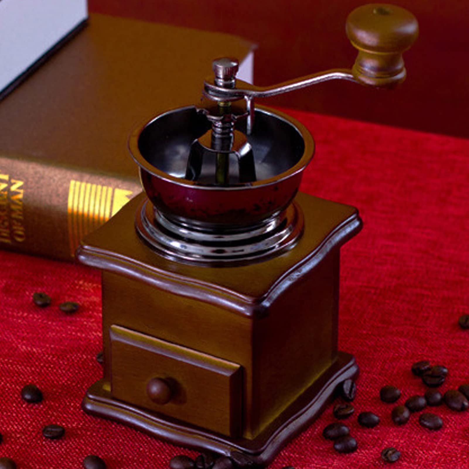 Moulin à café Manuel Antirouille, Style Rétro, Noyau en Acier Inoxydable, Moulin à café