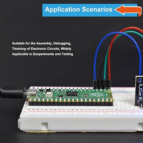 Miniatura 2 de UHARBOUR Tabla de pan sin soldadura, kit de tabla de pan, tabla de pan, electrónica, tablas de pan 2 piezas 840 pines y 2 piezas 400 pines y 4