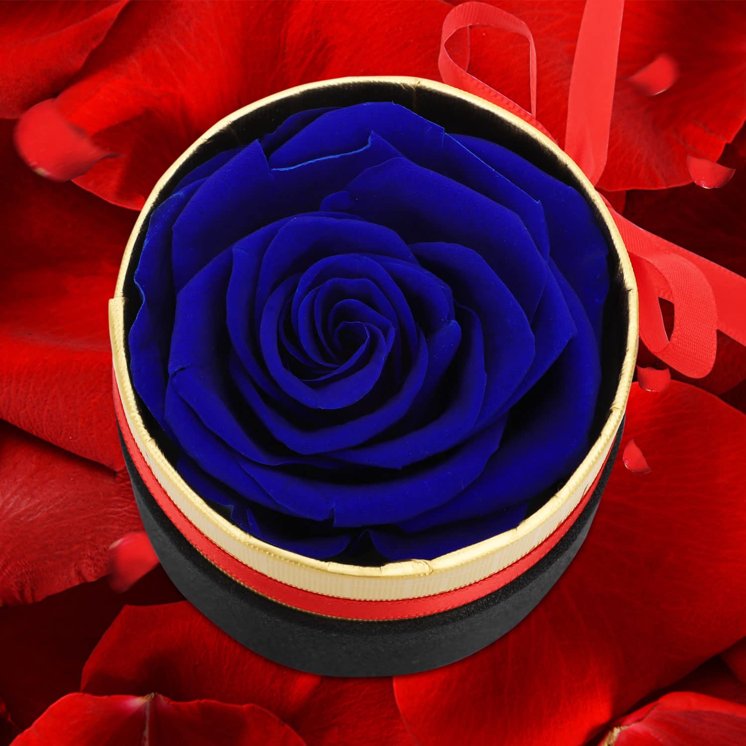 Rose Éternelle Rouge En Boîte Cadeau – Rose Stabilisée à La Main, Cadeau Fête Des Mères, Anniversaire, Mariage, Amour Éternel
