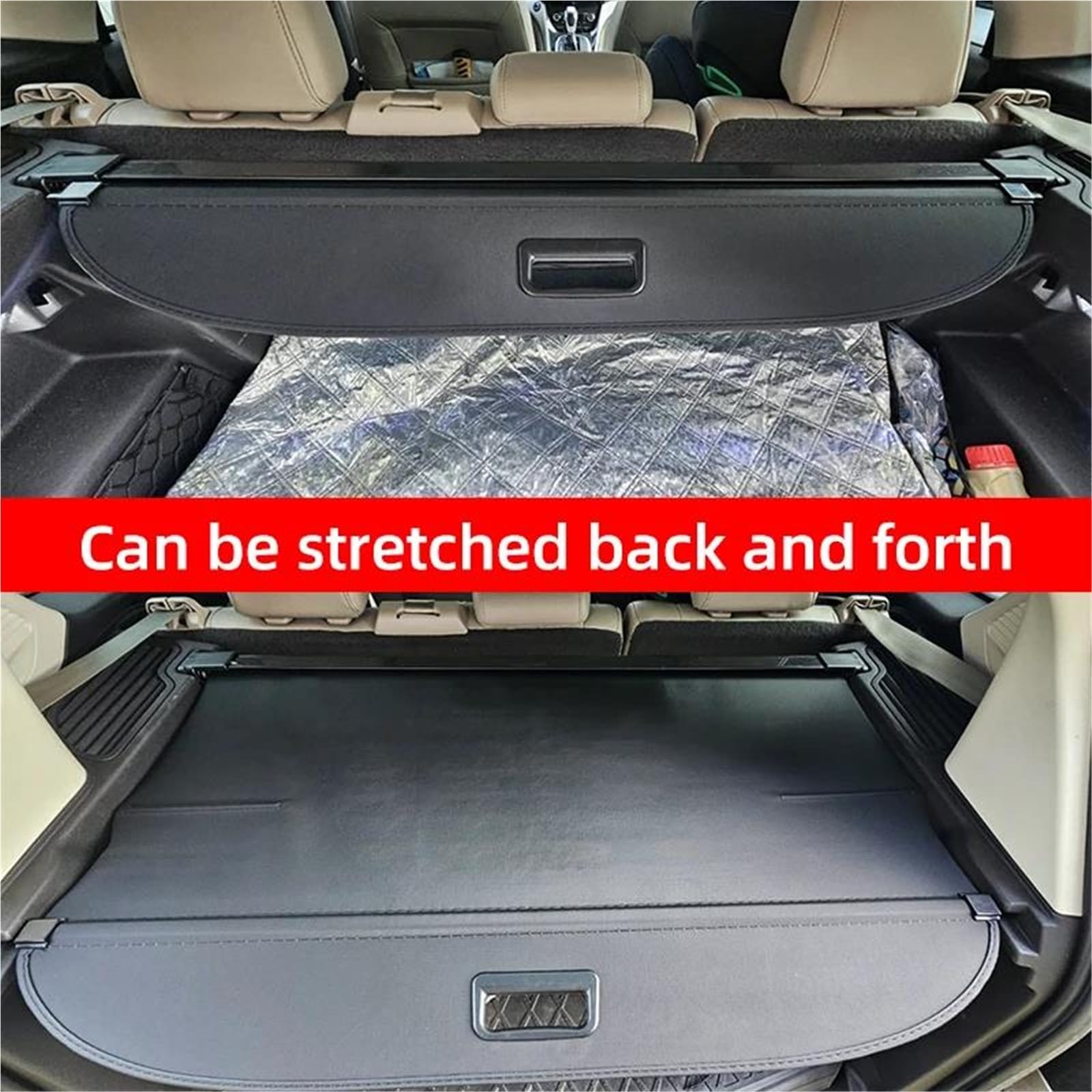 Copertura Bagagliaio Retrattile Per Ford C-Max 2013-2019 – Impermeabile, Antigraffio, Con Protezione Privacy, In Tela E Carbonio
