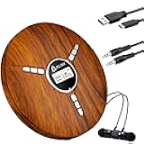 KLIM Discman Portable CD Player with Headphones, Built-in Battery - New - CD Players for Home, Car - Compatible w/SD Card, CDR, CDRW, MP3, WMA, WMA - 5 EQ Effects - Wood