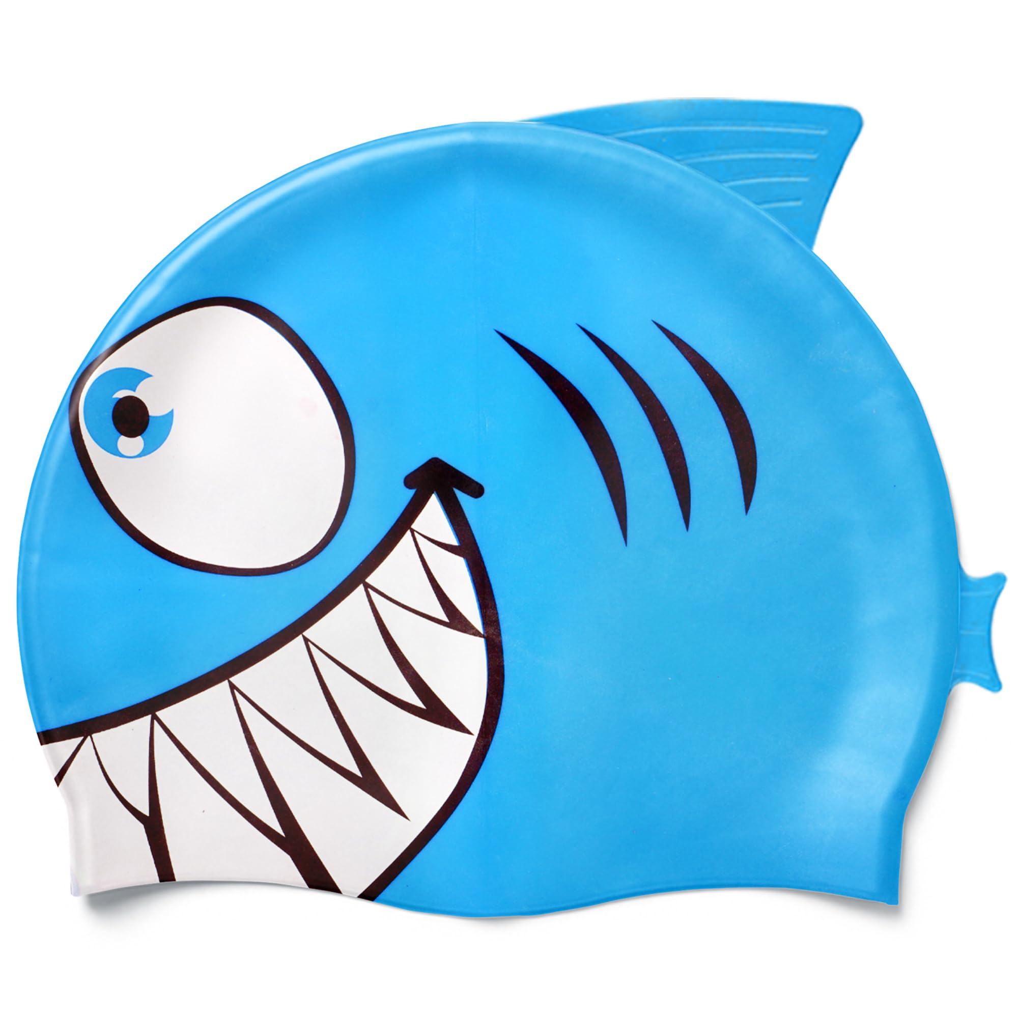 EANAGO silicone swimming cap for girls - fashionable swimming cap for children for swimming and training - suitable for approx. 4 to 12 years - swimming cap for children