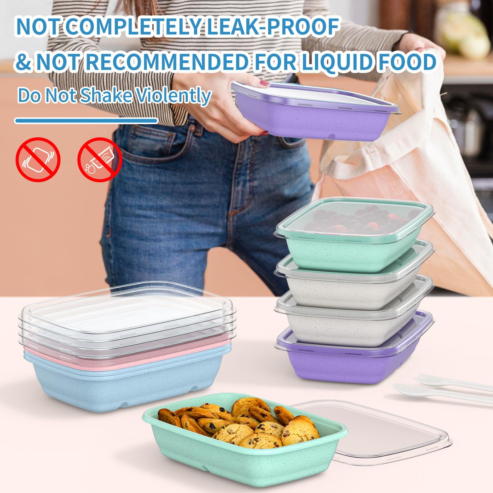 Amazon | XGXN 弁当用ランチボックス 10個セット - カラフルな食事準備