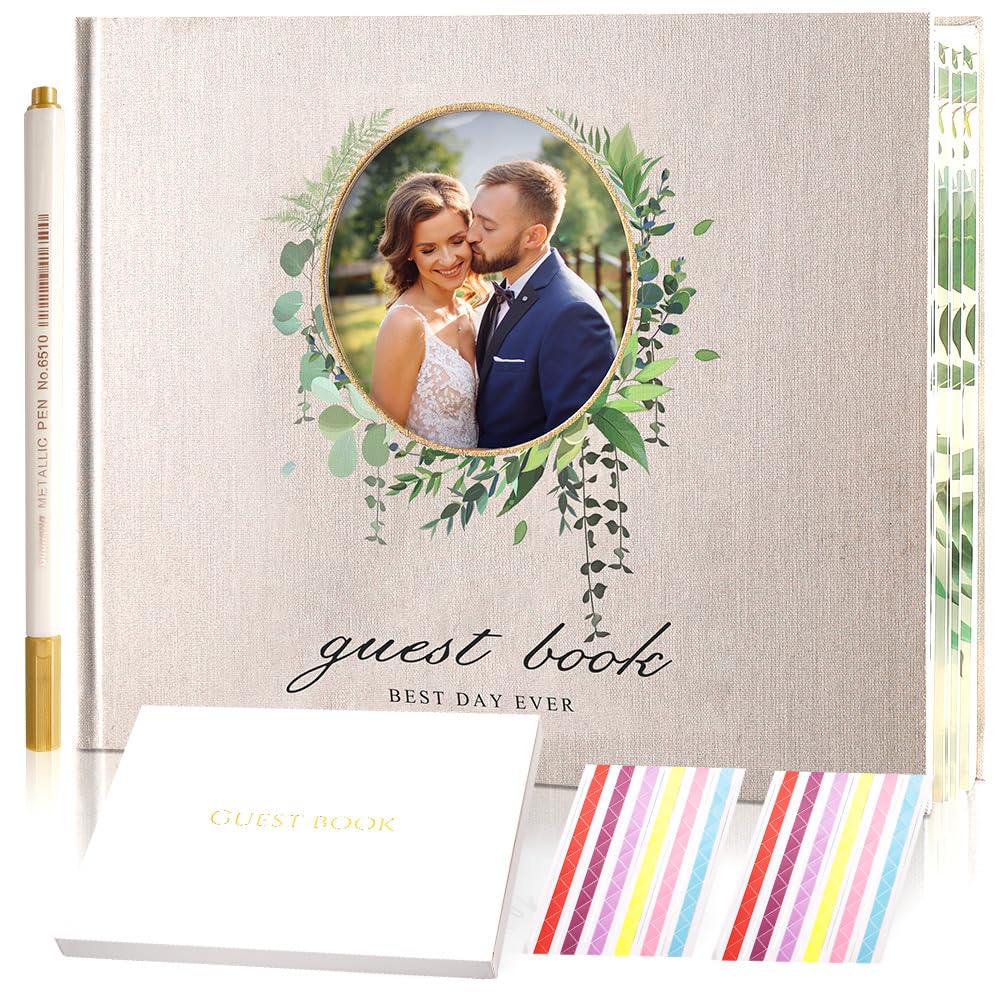 Wedding Guest Book with Pen for Birthday & Graduation Party
