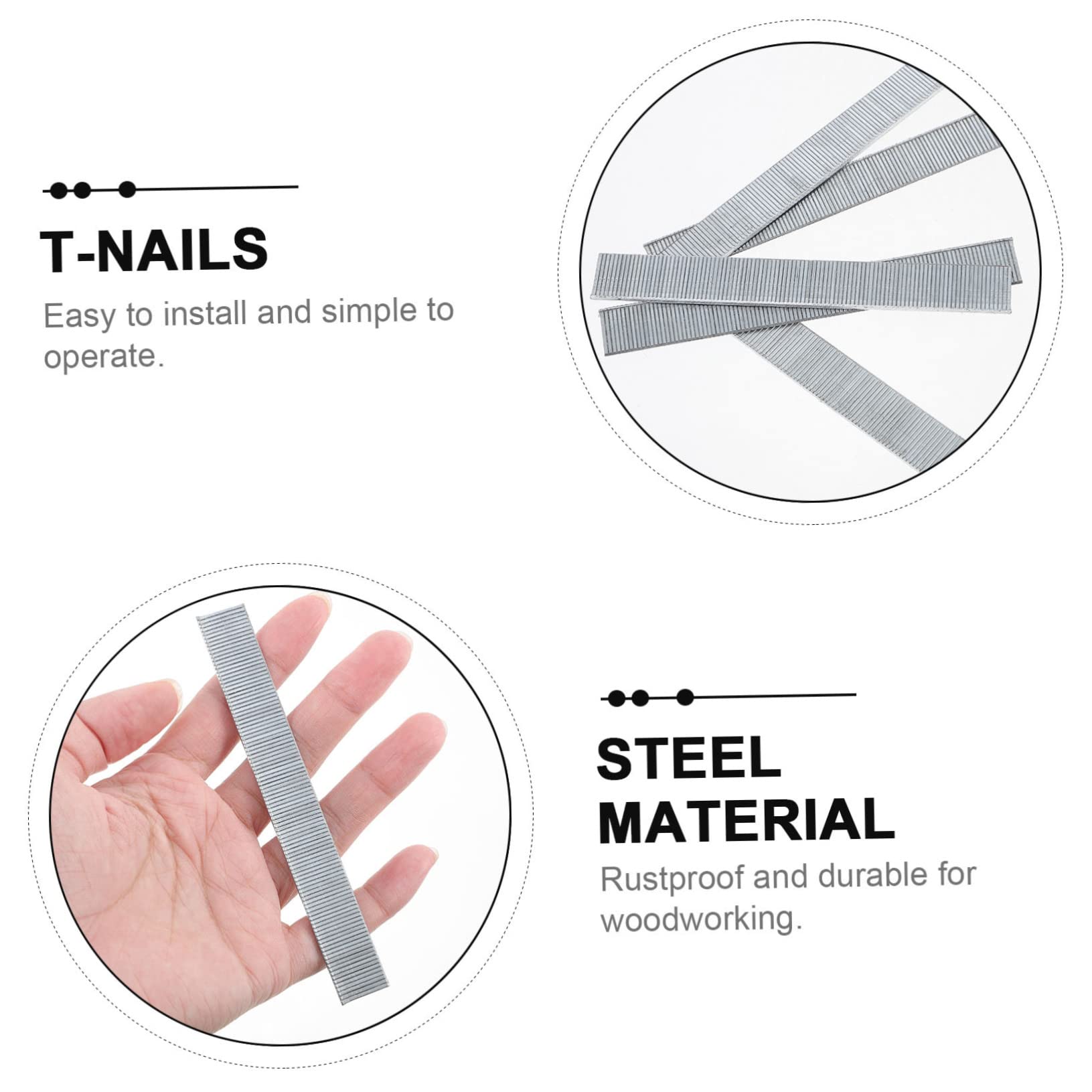 FUNOMOCYA Metal Straight Nails 5000 Pieces Pack Finish Straight Nails for Carpentry