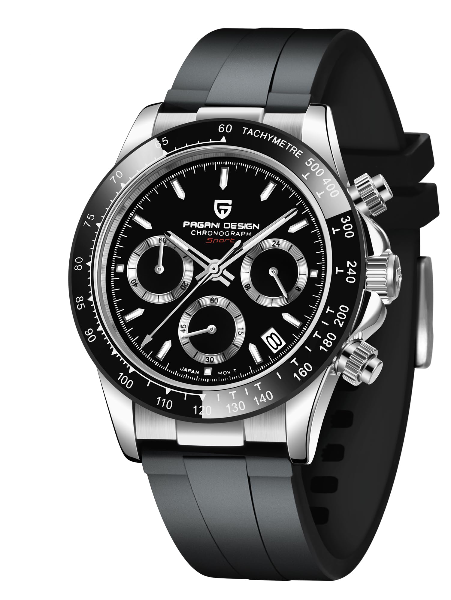 CEYADG Pagani Design Daytona Homage Men's Quartz Watch, Chronograph Wristwatch for Men, VK63 Movement, Stainless Steel Band, PD1644