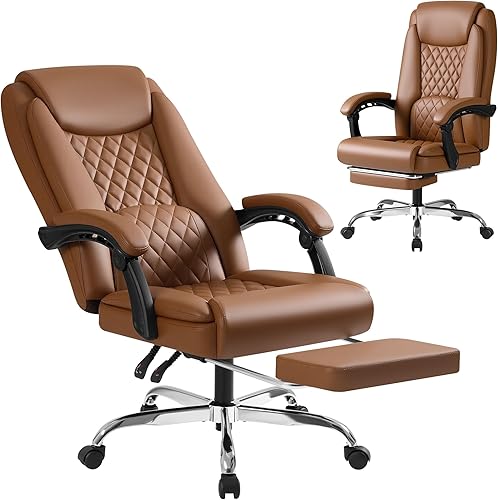 Homall Silla ejecutiva de oficina en casa con soporte lumbar, silla de oficina ergonómica ajustable de respaldo alto, silla de oficina reclinable