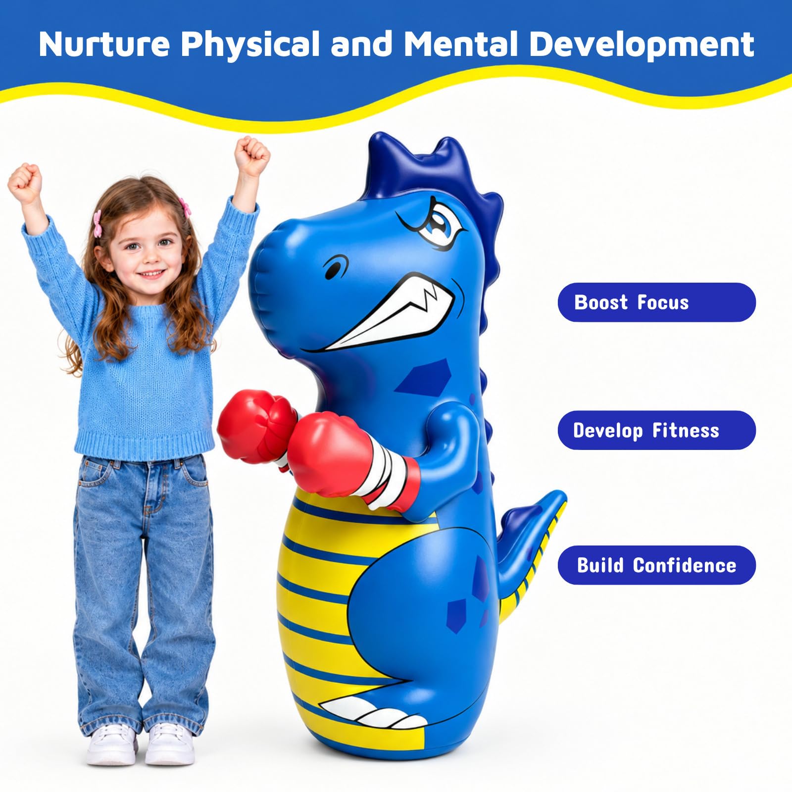 Kids Inflatable Punching Bag - Unicorn & Dino Bop Bag -6 Kids Inflatable Punching Bag - Unicorn & Dino Bop Bag -6