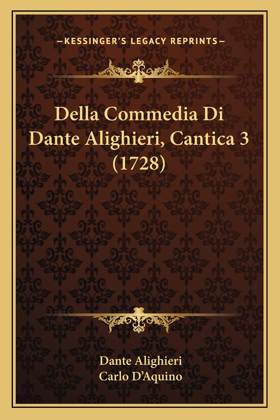 Della Commedia Di Dante Alighieri, Cantica 3 (1728)