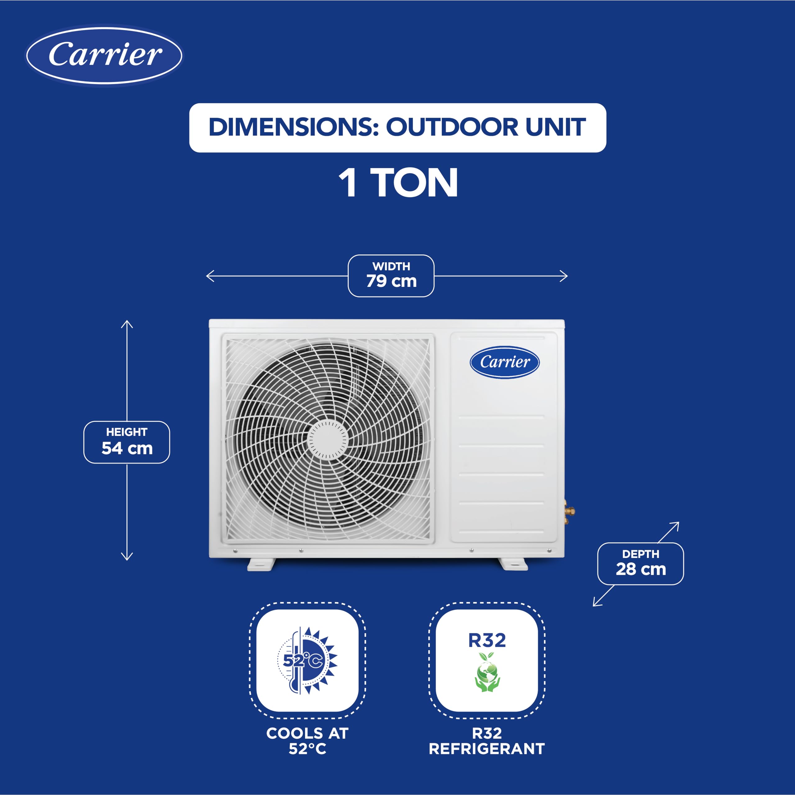 1 ton split ac price carrier